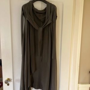Iconic Rick Owens long knit cardigan